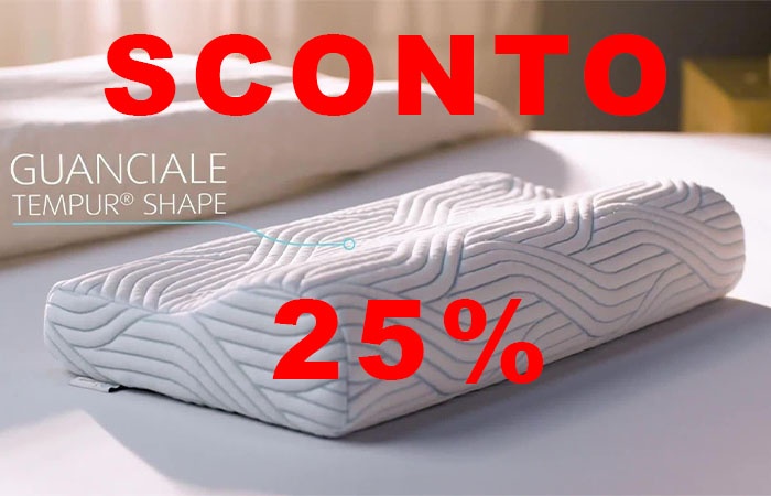 promozione cuscino Tempur shape